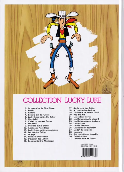 Verso de l'album Lucky Luke Tome 22 Les Dalton dans le blizzard