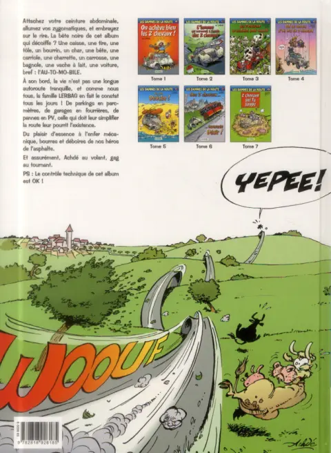 Verso de l'album Les damnés de la route Tome 1 On achève bien les 2 chevaux !