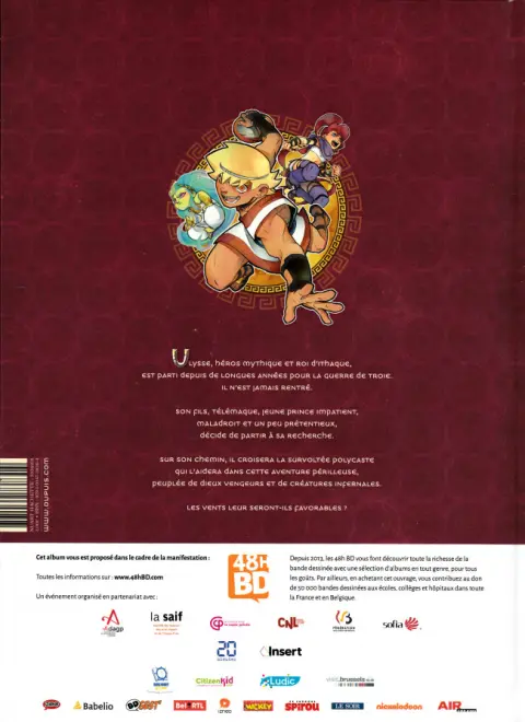 Verso de l'album Télémaque Tome 1 À la recherche d'Ulysse