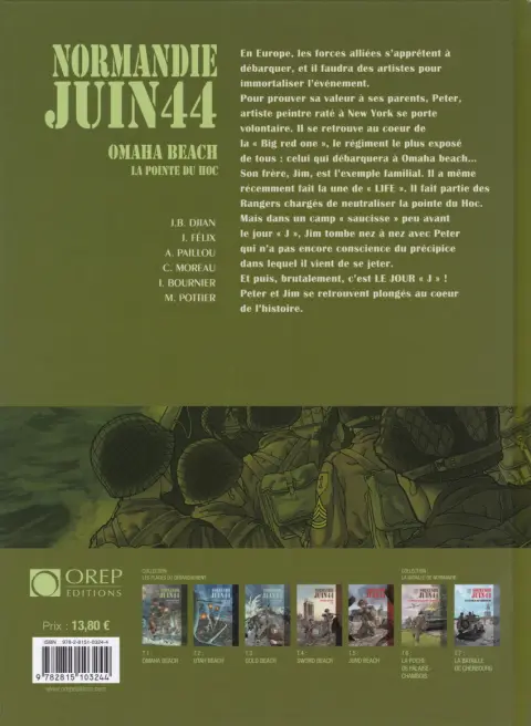 Verso de l'album Normandie juin 44 Orep Tome 1 Omaha Beach - Pointe du Hoc