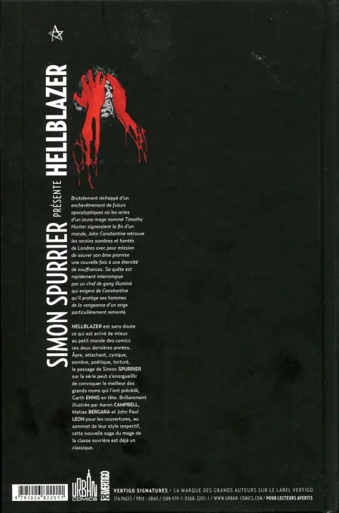 Verso de l'album Hellblazer 1