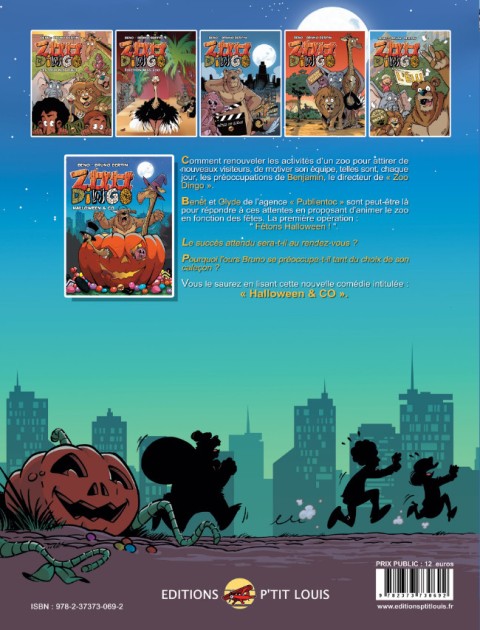 Verso de l'album Zoo Dingo Tome 6 Halloween & Co