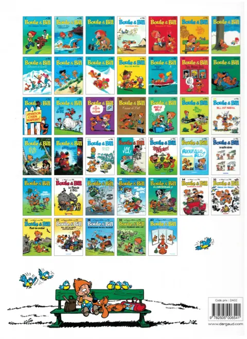 Verso de l'album Boule & Bill Tome 30 La bande à Bill