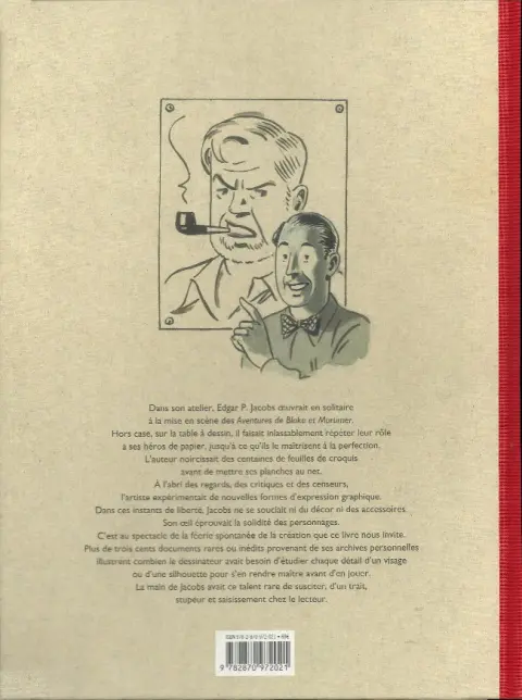 Verso de l'album Jacobs 329 dessins