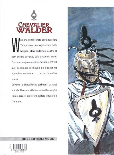 Verso de l'album Chevalier Walder Tome 4 Le chevalier au corbeau