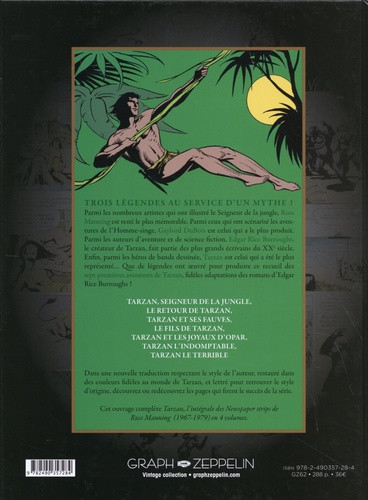 Verso de l'album Tarzan - Les années comics