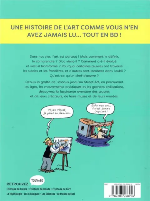 Verso de l'album L'Histoire de l'art en BD L'intégrale