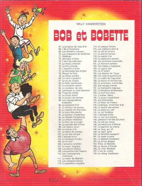 Verso de l'album Bob et Bobette Tome 92 La mariée est trop belle