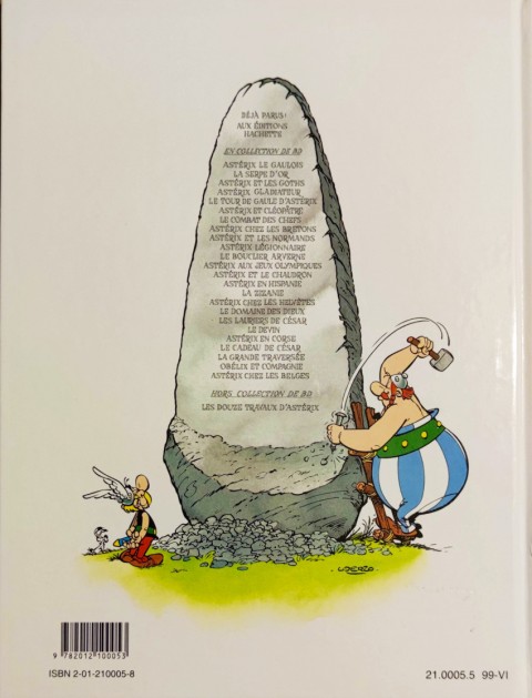Verso de l'album Astérix Tome 5 Le tour de Gaule d'Asterix