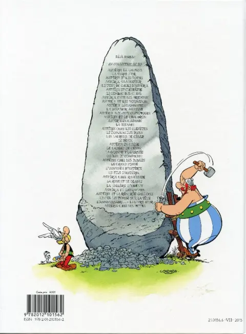 Verso de l'album Astérix Tome 24 Astérix chez les Belges