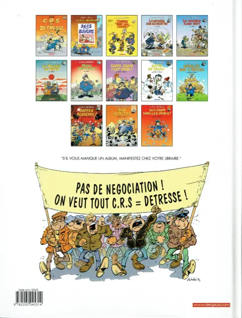 Verso de l'album CRS = Détresse Tome 5 Le dernier rang part