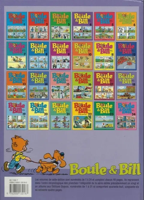 Verso de l'album Boule & Bill Tome 18