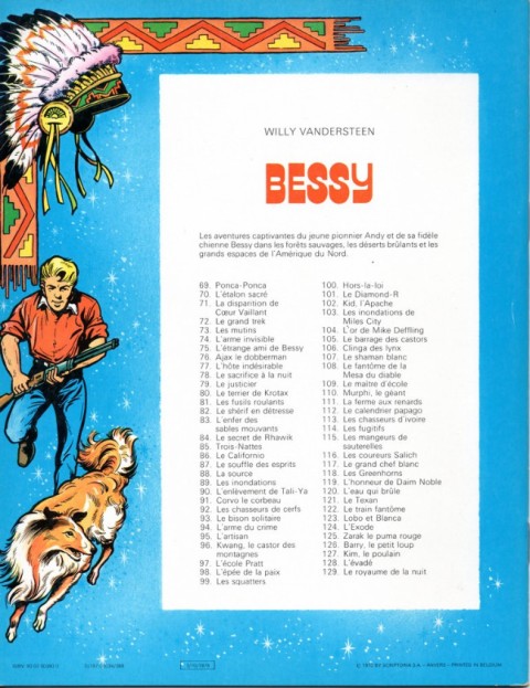 Verso de l'album Bessy Tome 81 Les fusils roulants