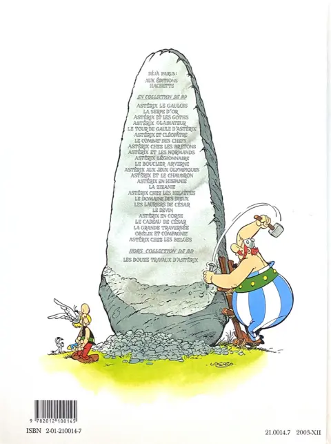 Verso de l'album Astérix Tome 14 Astérix en Hispanie