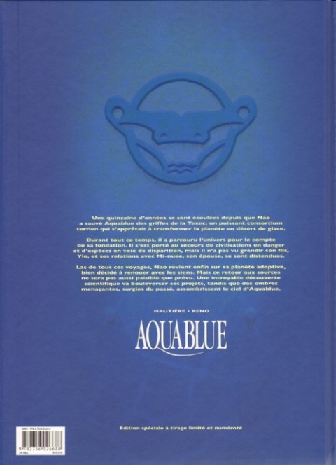 Verso de l'album Aquablue Tome 12 Retour aux sources