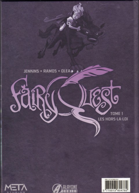 Verso de l'album Fairy Quest Tome 1 Les Hors-la-loi