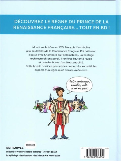 Verso de l'album L'Histoire de France en BD Tome 8 François Ier et la renaissance