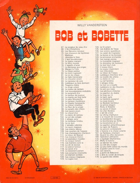 Verso de l'album Bob et Bobette Tome 173 La cité des nuages