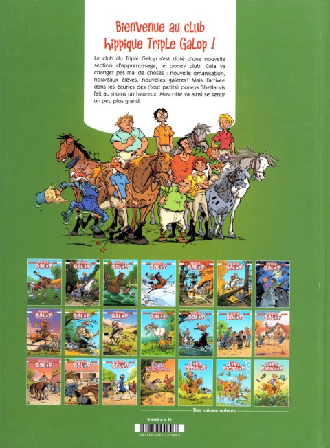Verso de l'album Triple galop Tome 13