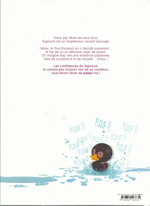 Verso de l'album Confessions d'un canard sex-toy Tome 1 Préliminaires