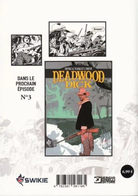 Verso de l'album Deadwood Dick N° 2 Rouge comme le sang
