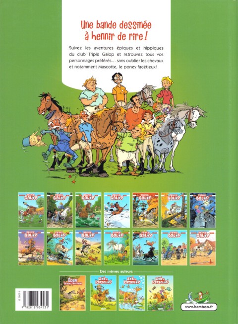 Verso de l'album Triple galop Tome 11