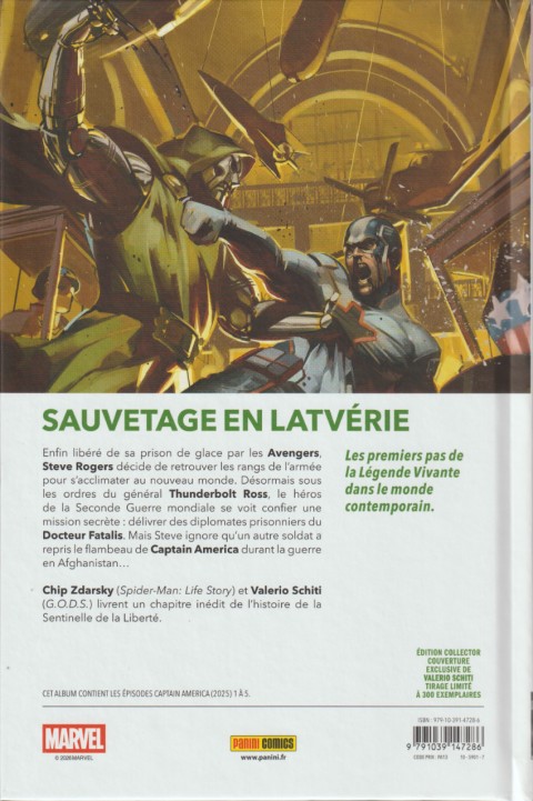 Verso de l'album Captain America 1 Nos guerre secrètes