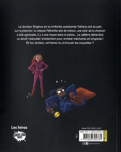 Verso de l'album Les Enquêtes du docteur Énigmus Tome 5 Le temple aux mille cobras