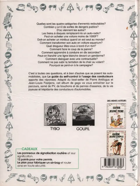 Verso de l'album Le Guide Tome 3 Le guide du self-control à l'usage des conducteurs