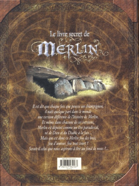 Verso de l'album Le Livre secret de Merlin Tome 1