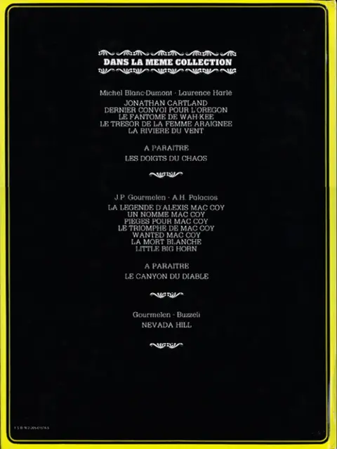 Verso de l'album Mac Coy Tome 8 Little Big Horn