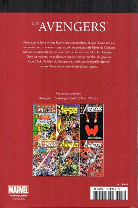 Verso de l'album Marvel Comics : Le meilleur des Super-Héros - La collection Tome 1 Les Avengers