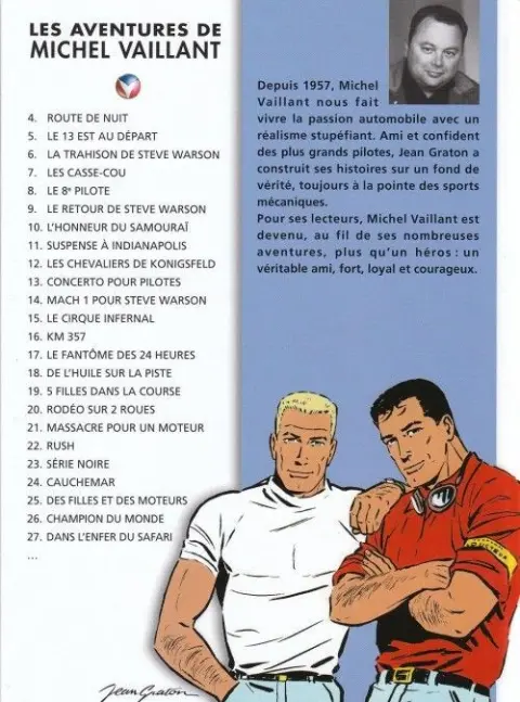 Verso de l'album Michel Vaillant La Collection Tome 4 Route de nuit