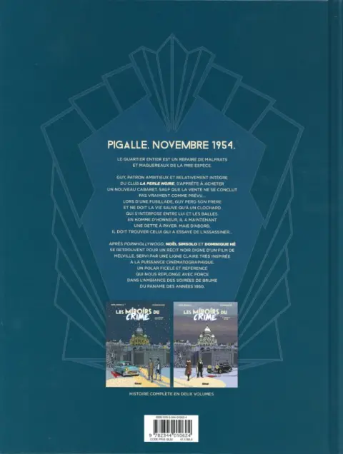 Verso de l'album Les Miroirs du Crime Tome 1 Les Tueurs de Pigalle