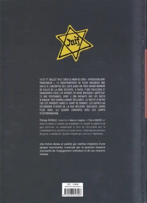 Verso de l'album Opération Vent Printanier