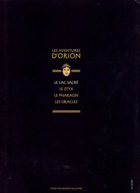 Verso de l'album Orion La collection - Hachette Tome 1 Le Lac sacré