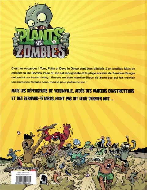 Verso de l'album Plants vs. zombies Tome 10 Grabuge au Lac Gombo