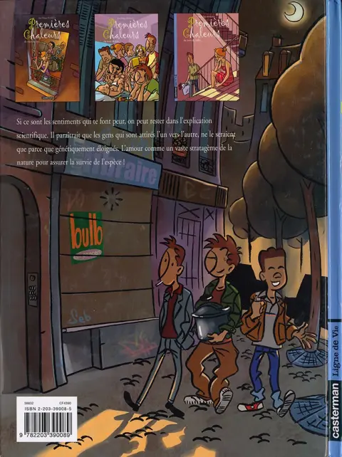 Verso de l'album Premières chaleurs Tome 3 Du mois de juillet...