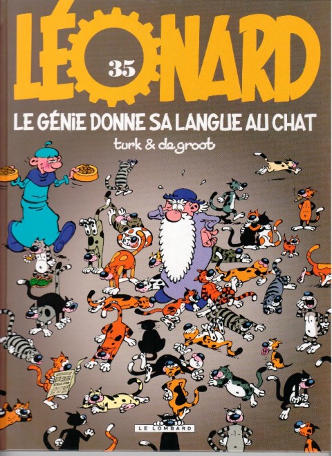 Couverture de l'album Léonard Tome 35 Le génie donne sa langue au chat