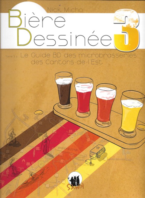 Couverture de l'album Bière dessinée Tome 3 Le guide BD des microbrasseries des Cantons-de-l'Est