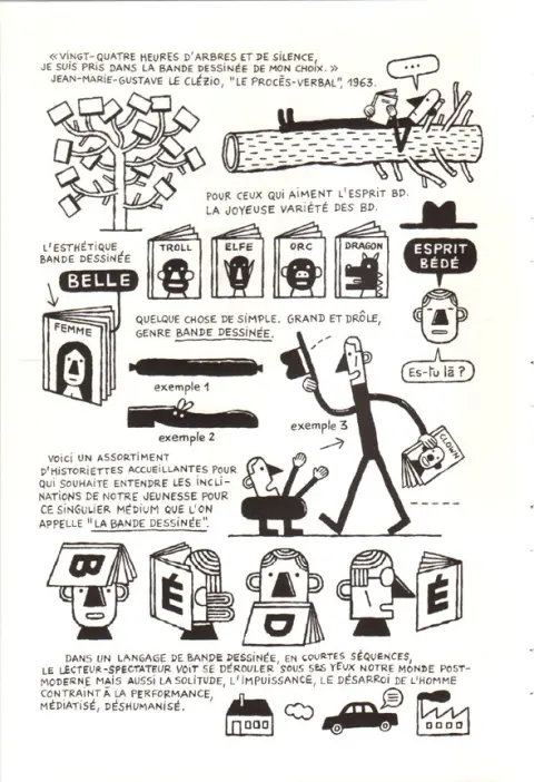Planche de l'album Contre la bande dessinée Choses lues et entendues