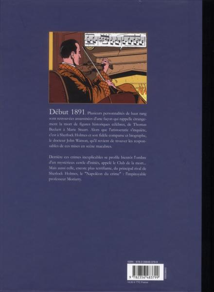 Verso de l'album Les Archives secrètes de Sherlock Holmes Tome 2 Le Club de la mort