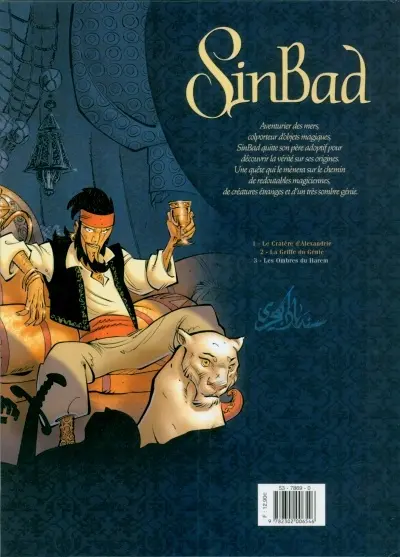 Verso de l'album SinBad Tome 2 La Griffe du Génie
