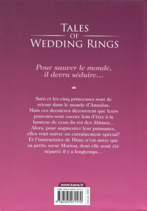 Verso de l'album Tales of Wedding Rings 6