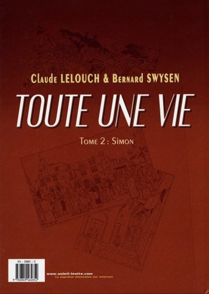 Verso de l'album Toute une vie Tome 2 Simon