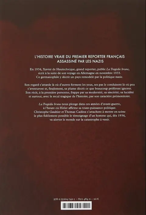 Verso de l'album La Tragédie brune