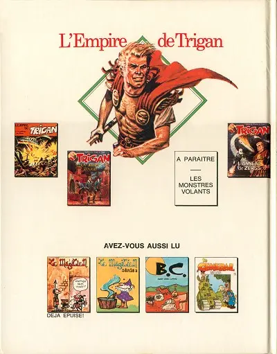 Verso de l'album Trigan Tome 4 Les forces mystérieuses d'Elekton