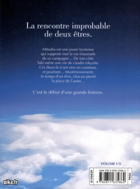 Verso de l'album Your Name. 01