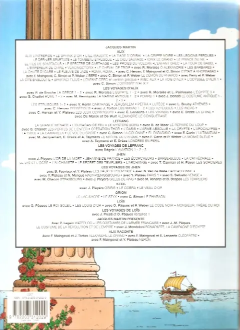 Verso de l'album Alix Tome 5 La griffe noire