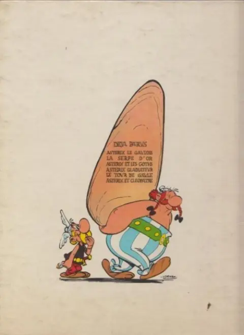 Verso de l'album Astérix Tome 6 Astérix et Cléopâtre